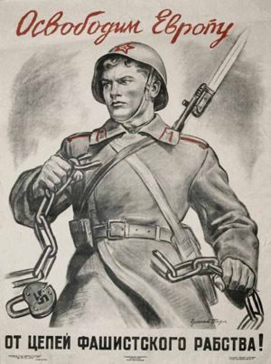 Vamos a liberar a Europa de los hierros de la esclavitud nazi (Irakli Toídze, 1945) Vamos a liberar a Europa de los hierros de la esclavitud nazi